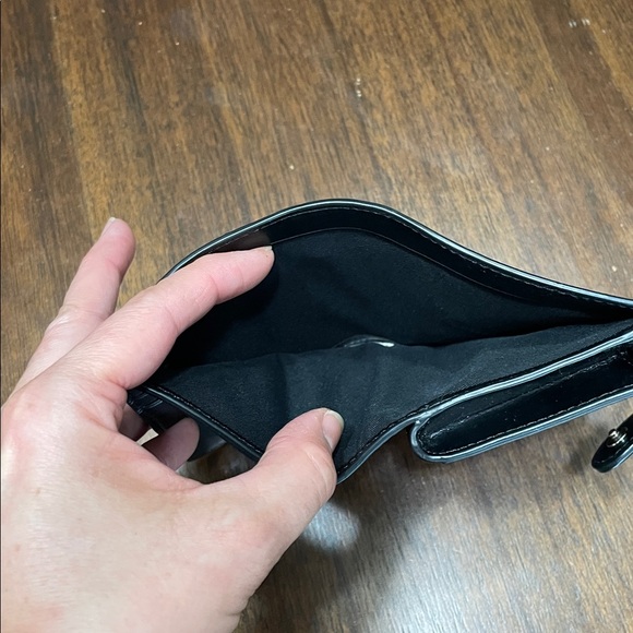 Coach Black Wallet with Pink Heart Pattern - Picture 7 of 10